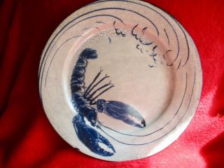 Dedham Pottery Arts & Crafts Era 8.  5 " Lobstah Plate: Special