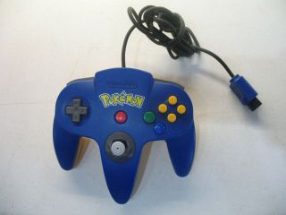 Vintage Nintendo 64 N64 Blue Pokemon Controller Authentic S