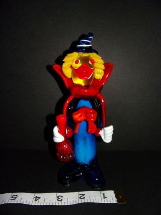 Vintage Murano - Art Glass - Hand Made - Blown Clown AWESOME LOOK 2