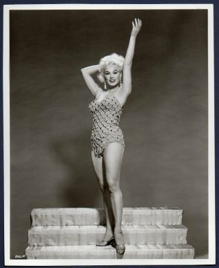 Mamie Van Doren Busty Leggy Actress Vintage Orig Photo Dbw Cheesecake Pin - Up