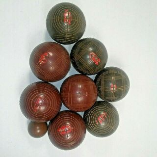Vintage Sport Craft Bocce Ball Set Complete With Pallino Ball  Kg