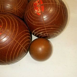 vintage sport craft Bocce ball set complete with pallino ball  KG 4