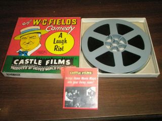 Vintage 8 Mm Film: (w.  C.  Fields Omedy) " A Laugh Riot " Originl Box