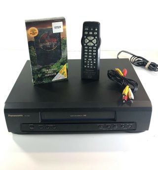 Panasonic Pv - 7200 Vhs Vcr Video Cassette Player Omnivision - Remote - Av -
