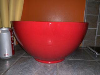 Vintage Waechtersbach Germany Large Red 11 1/2 " Serving Mixing Bowl