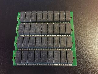 4x 4mb 30 - Pin 60ns Fpm Parity Memory Simms 16mb Vintage Apple Ram Macintosh Ii