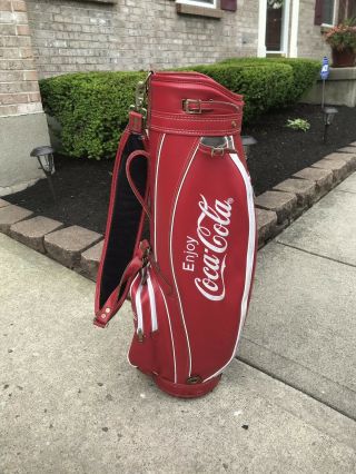 Vintage Coca Cola Golf Bag With Cover