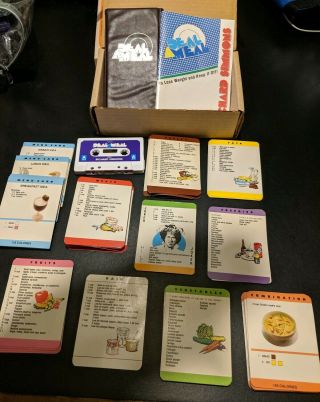 Vintage 1987 Deal A Meal Richard Simmons Complete Kit Wallet,  Menu Cards,  Tape.
