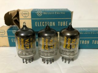 Western Electric We 417a Nos Matched Trio Audio/amplifier Vacuum Electron 3tubes