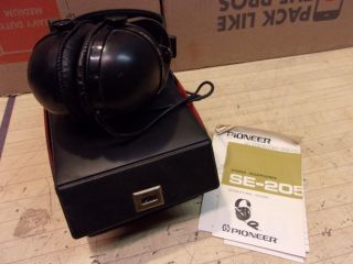 Vintage Pioneer Se - 205 Stereo Headphones W/box And Papers