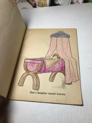 Vintage 1959 Whitman Walt Disney Sleeping Beauty Coloring Book (50 Colored) A2 2