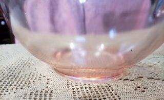 Vintage D&B Co 1930’s Mixing Bowl Pink Depression Glass Knob Handle Two Spouts 3