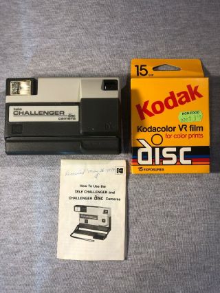Kodak Tele Disc Vintage Film Camera Telephoto Lens Portable Small Compact W/film