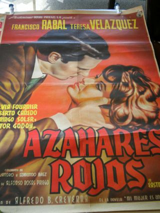 Azahares Rojos Vintage Mexican Movie Poster