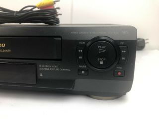 Sony SLV - N50 VHS VCR Video Cassette Player Recorder HIFI NO Remote W/ AV Cables 3