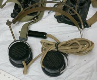 U.  S.  Army WWII era Signal Corps T - 26 Chest Microphone BALDWIN RADIO C HEADPHONES 3
