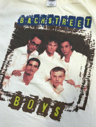 Vintage Backstreet Boys 1997 Single Stitch Size Xl Band T Shirt Tee Top