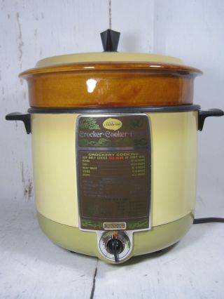 Vintage Sunbeam Crocker Cooker Fryer Crock Pot Great