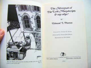 1974 Ltd.  1st Edition THE ADVENTURE OF THE LOST MANUSCRIPTS (SHERLOCK HOLMES) 2