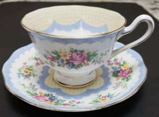 Vintage Royal Albert Crown China " Prudence " Cup And Saucer 2