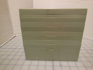 907 Vintage Sears Kenmore Sewing Machine Storage Boxes Attachments Buttonholer