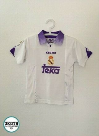 Real Madrid 1997/98 Home Football Shirt Ys Kids Kelme Vintage Soccer Jersey