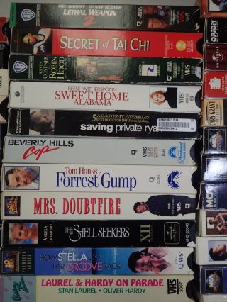 of 80 vintage VHS tapes MOVIES all genres - LM19 5