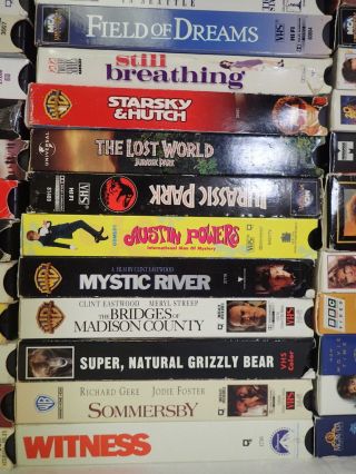 of 80 vintage VHS tapes MOVIES all genres - LM19 6