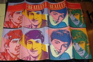 The Beatles 1980 With Andy Warhol Poster Under Dj 1st Hc John Paul George Ringo