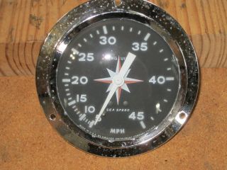 Vintage 4 " Air Guide Sea Speed 45 Mph Boat Speedometer Shape