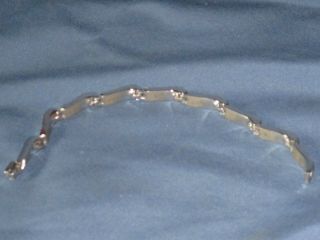 Vintage Signed CROWN TRIFARI Silver - Tone Clear Baguette Rhinestone Bracelet 2