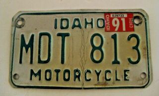 Vintage 1991 Idaho Motorcycle License Plate Check Out All Our License Plates