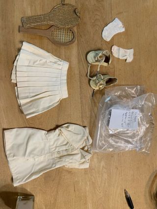 Vintage Tennis Outfit Supposedly For 18” Monica Doll - Includes Racket & Shoes