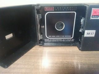 Vintage Kodak Instamatic M12 8 Movie Camera w/ Black Leather Carrying Case 3
