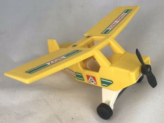Vintage 1975 Fisher Price Airplane Yellow Plane