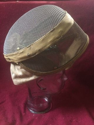 Vintage Fencing Helmet With Neck Guard.  Castello? Santelli? Very Cool