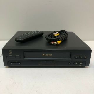 Ge Vg4020 Vhs Player Vcr Recorder 4 Head Pro - W/ Remote