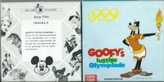 8mm Sound Film Goofy " The Olympics " 5 " Reel - Walt Disney