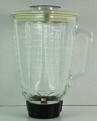 Vtg Oster Regency Kitchen Center Glass Blender Jar/lid Replacement Parts 5 Cups