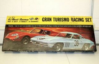 Vtg 1965 Revell Gran Turismo Home Raceway 1/32nd Race Set