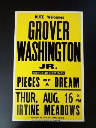 Grover Washington At Irvine Meadows - Vintage Concert Promotion Poster
