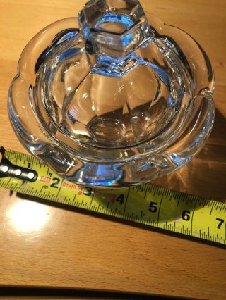 Vintage Baccarat Missouri Footed Crystal Candy Jar Lidded Bowl Dish 5.  5” Exc