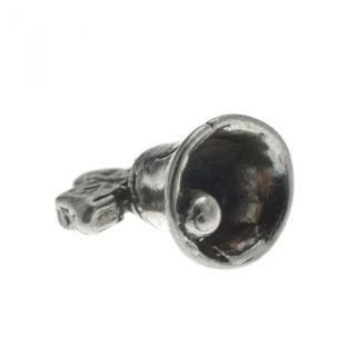 Vintage 3D Sterling Silver Liberty Bell Bracelet Charm / Pendant 925 1.  9 C - 320 2