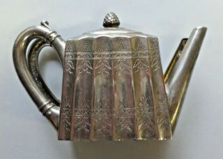 Vintage Godinger Silver Art Co.  Napkin Holder Tea Kettle Shape Embossed