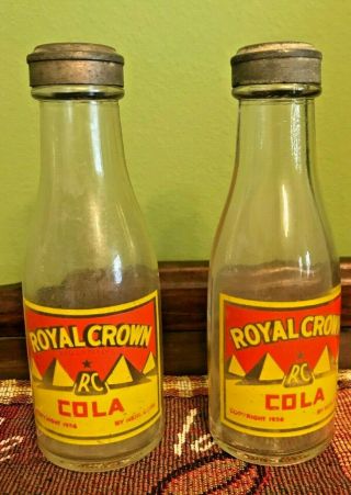 Set Of Vintage Royal Crown Cola Salt And Pepper Shakers - - 1960s?