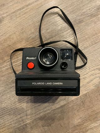 Vintage Polaroid Pronto Land Camera With Strap Uses Sx - 70 Film,  Ejects Film