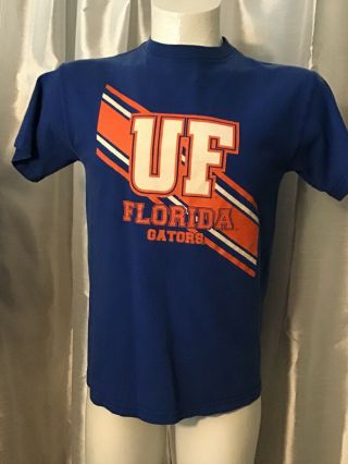 Usa Champs Vintage University Of Florida Gators T - Shirt Size S Blue Football