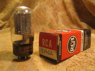 Vintage Single Nos Nib Rca 5v4ga Vacuum Tube
