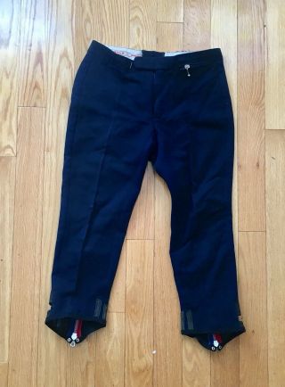 Vintage Fusalp Ski Pants Size 32 Capri Navy With Red And White Made In France