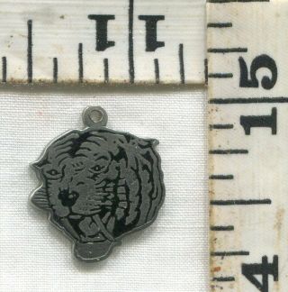 Vintage Sterling Bracelet Charm 84301 Enameled Sabretooth Tiger My Only One $16